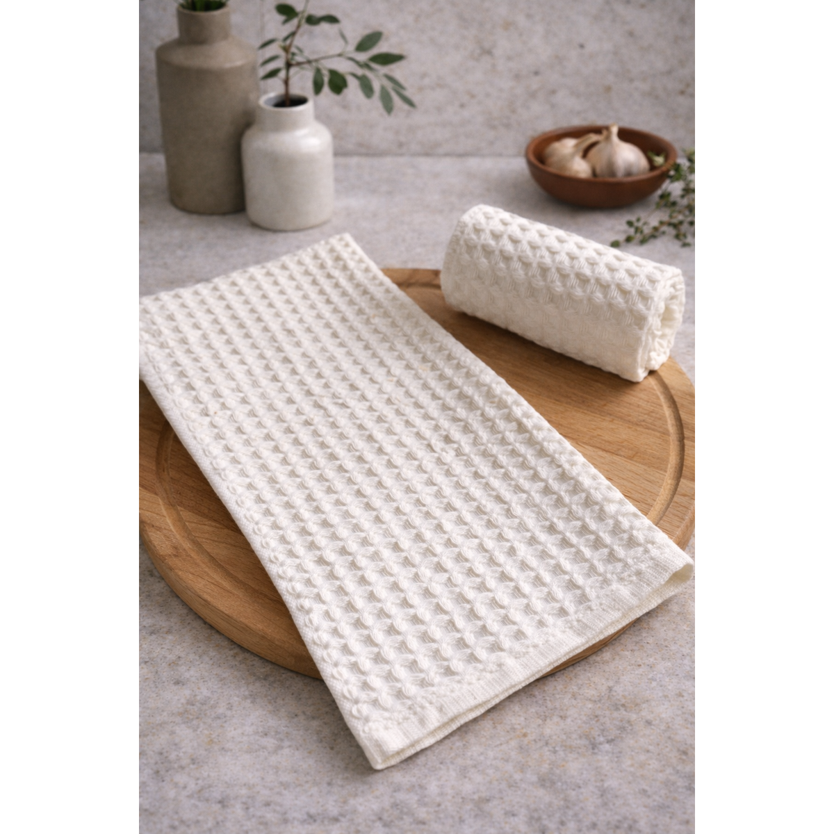 Verona Waffle Kitchen Towels – Set of 2