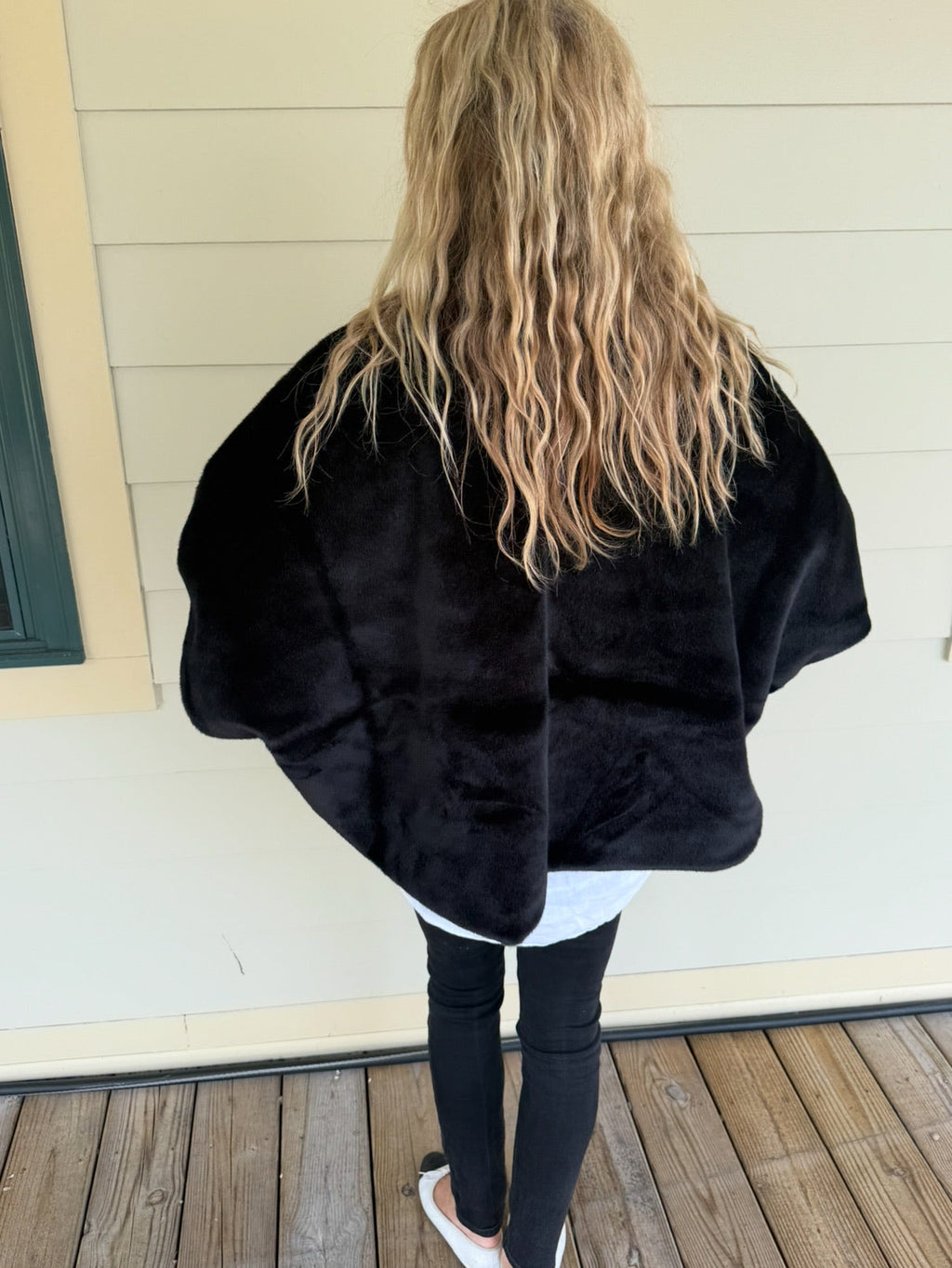 Audrey Faux Fur Poncho