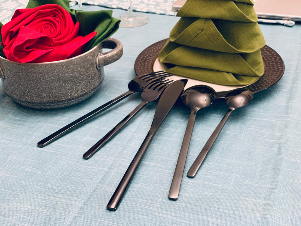 Vibhsa Black Flatware Set Stainless Steel 20 PC