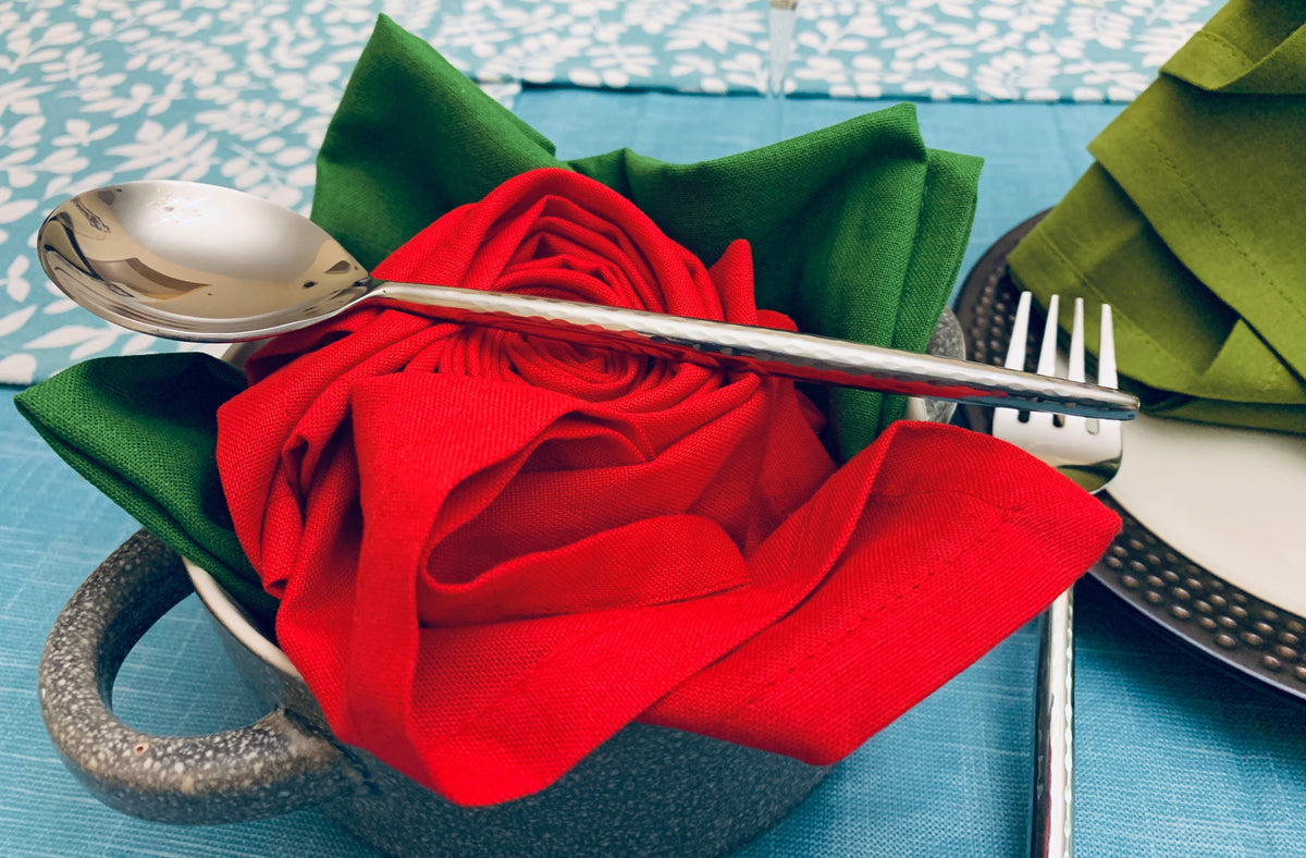 Vibhsa Hammered Silver Flatware Stainless Steel Set of 20