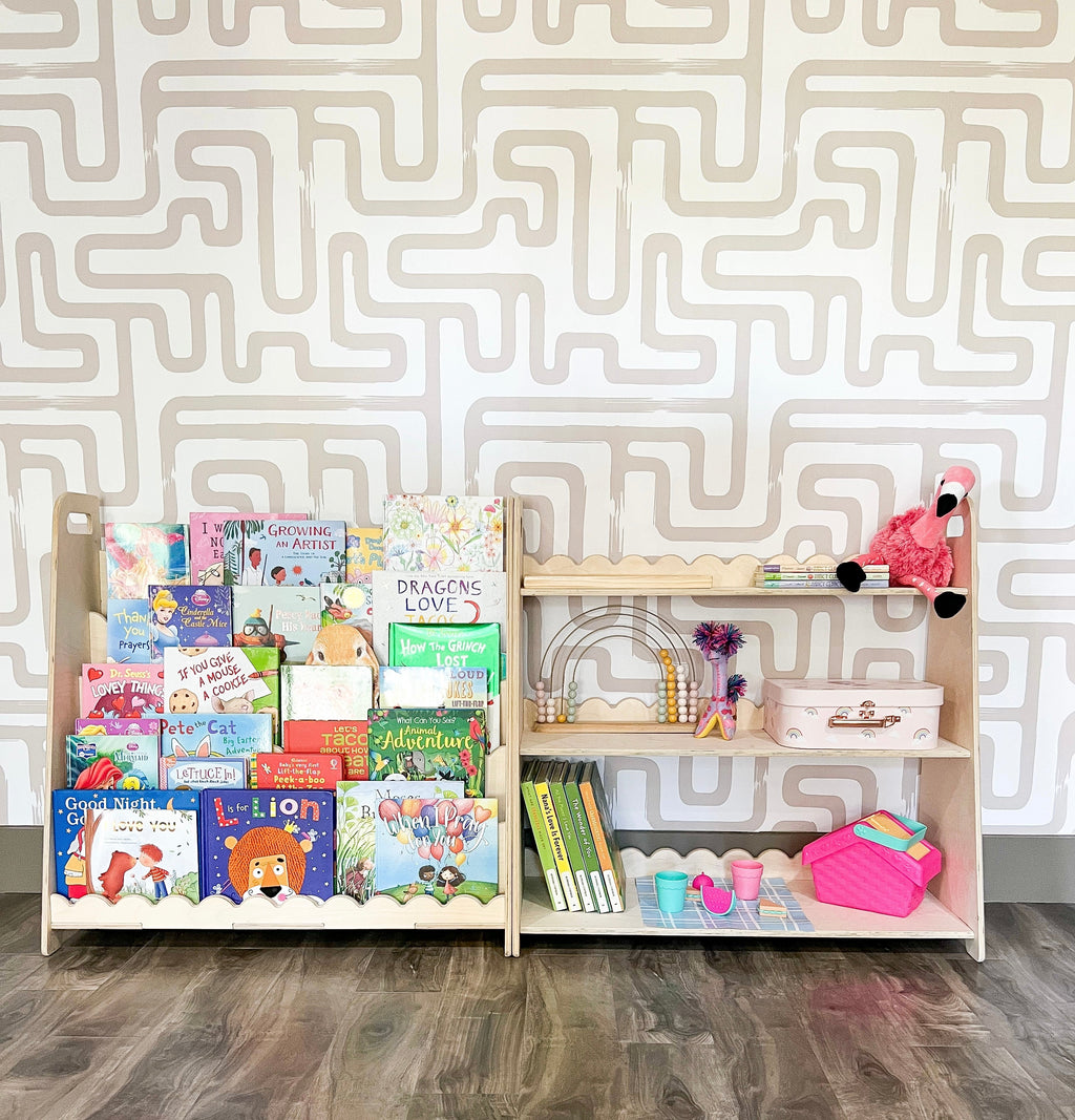 RAY+ROY – Scalloped Toy Shelf + Bookshelf