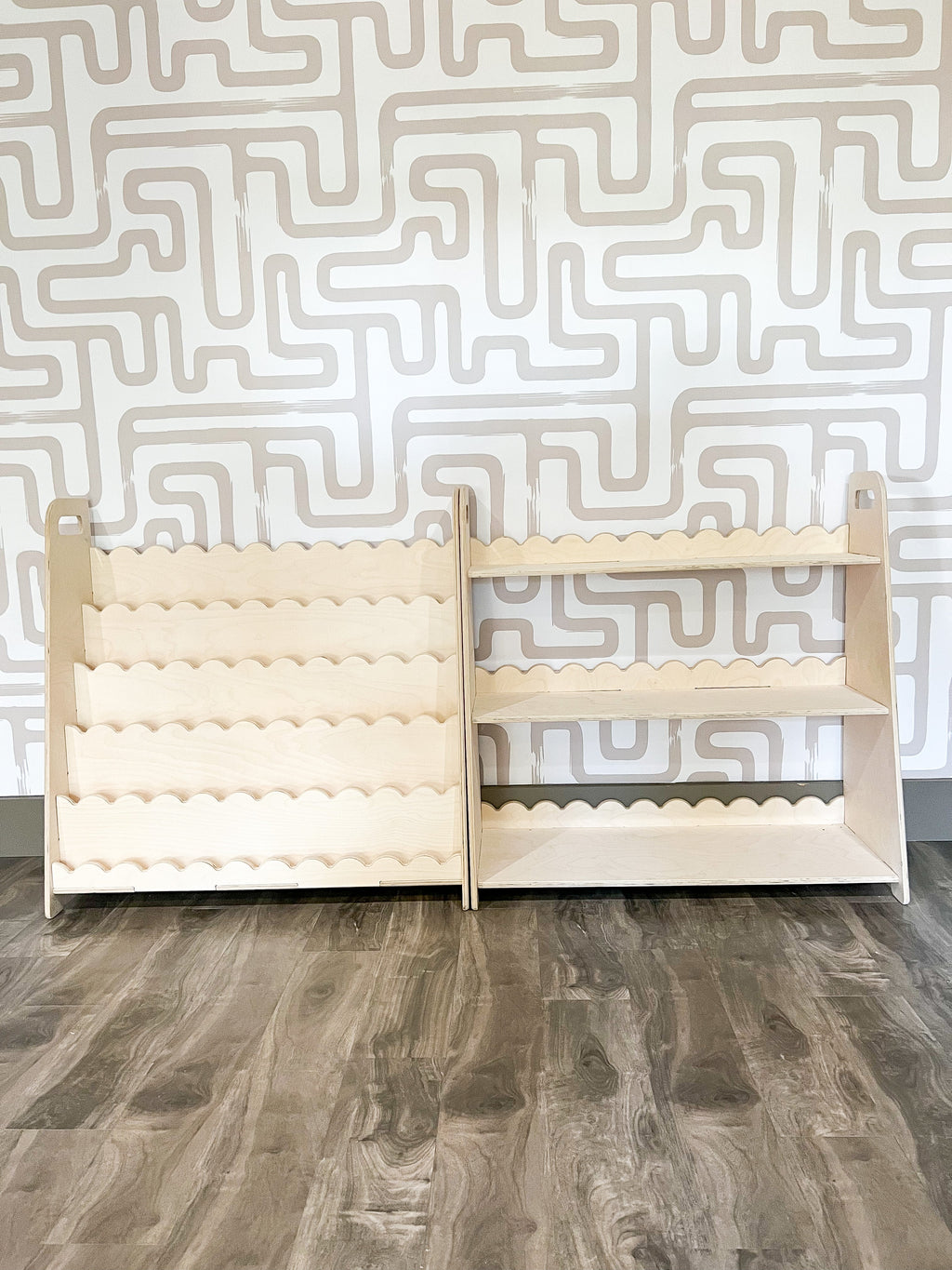 RAY+ROY – Scalloped Toy Shelf + Bookshelf