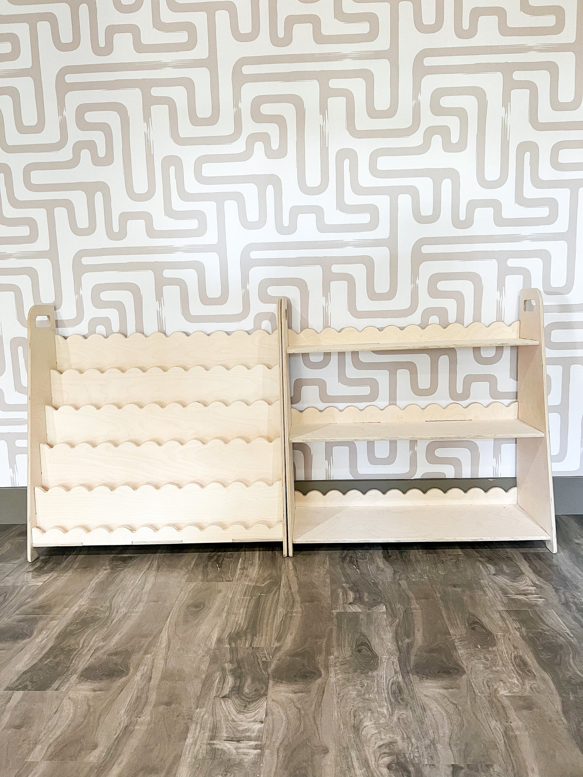 RAY+ROY – Scalloped Toy Shelf + Bookshelf