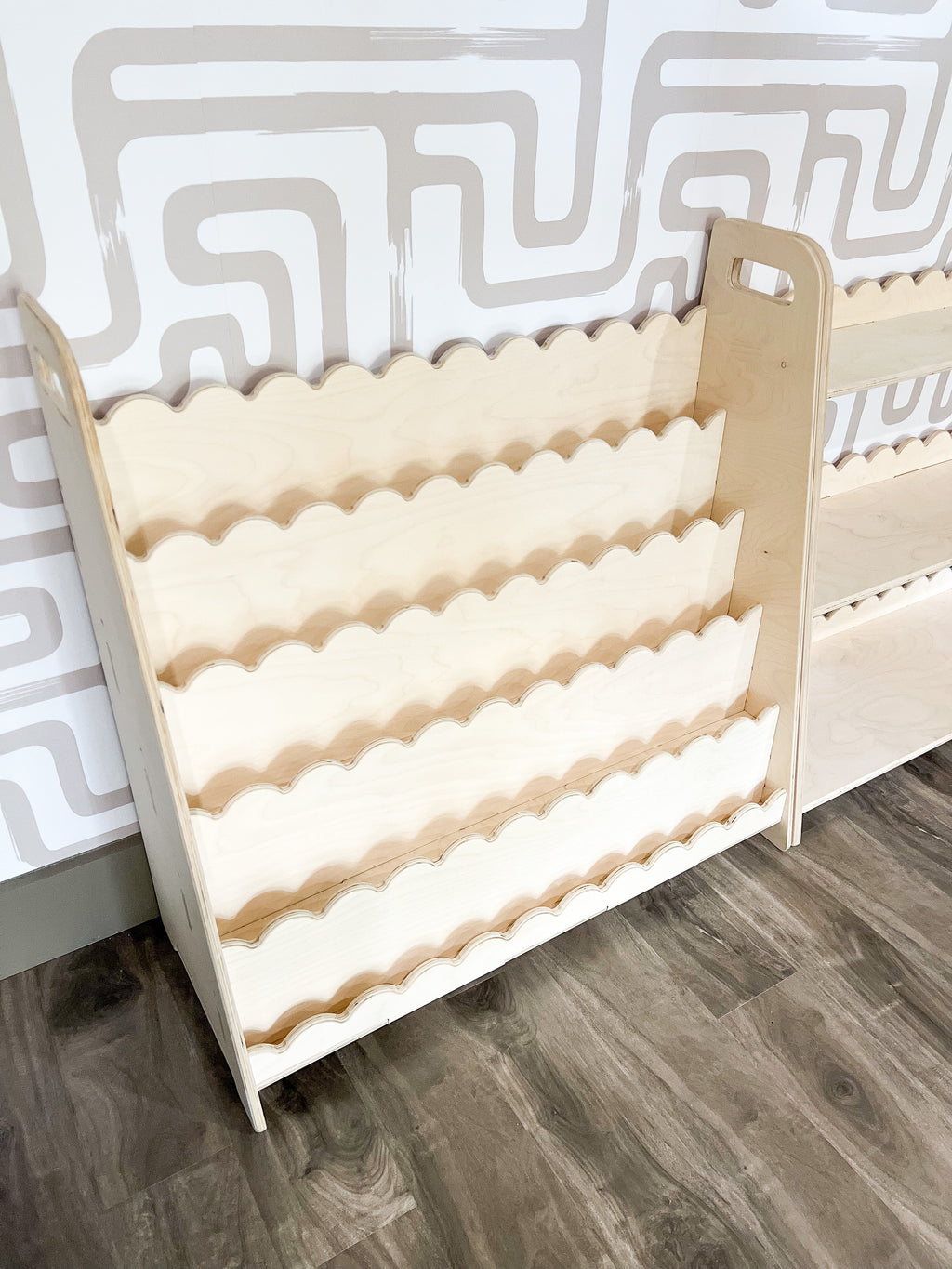 RAY+ROY – Scalloped Toy Shelf + Bookshelf