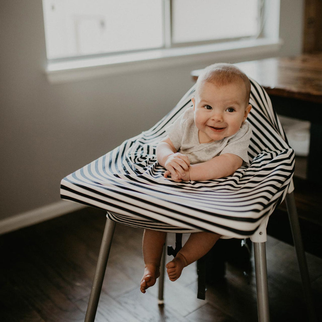Multi – use Cover, White/Navy Stripes