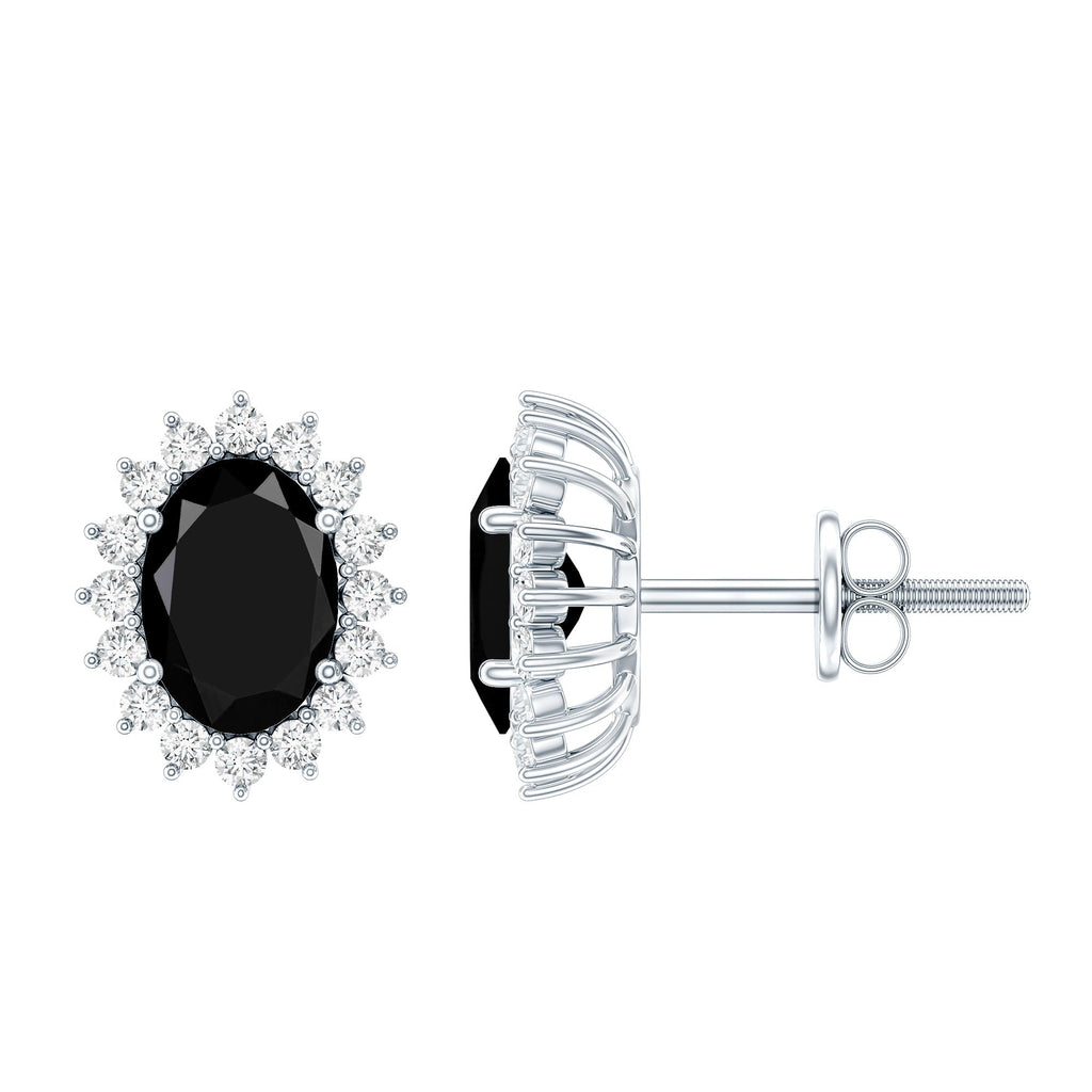 Certified 2.6 Carat Lab Grown Black Diamond Stud Earrings With Screw Back