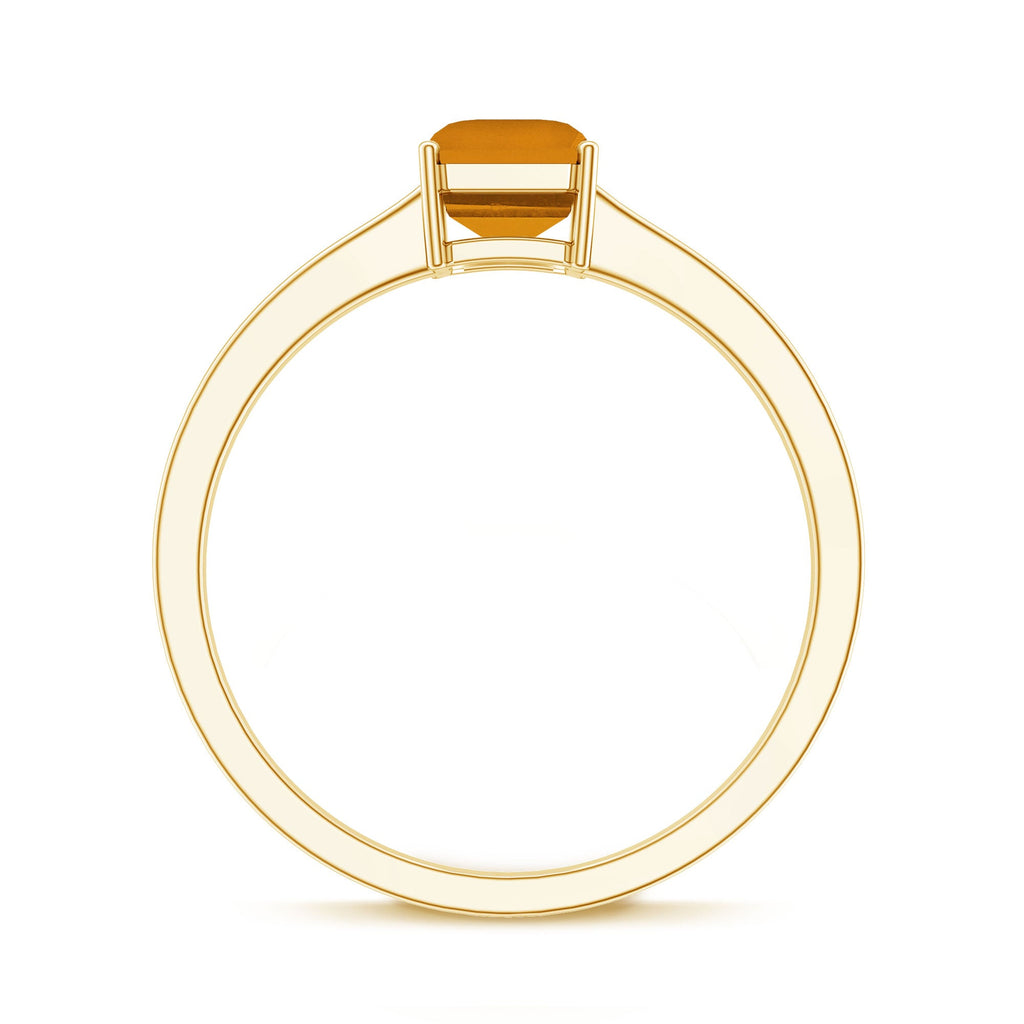 1.8 Carat Natural Citrine Solitaire Emerald Cut Engagement Ring