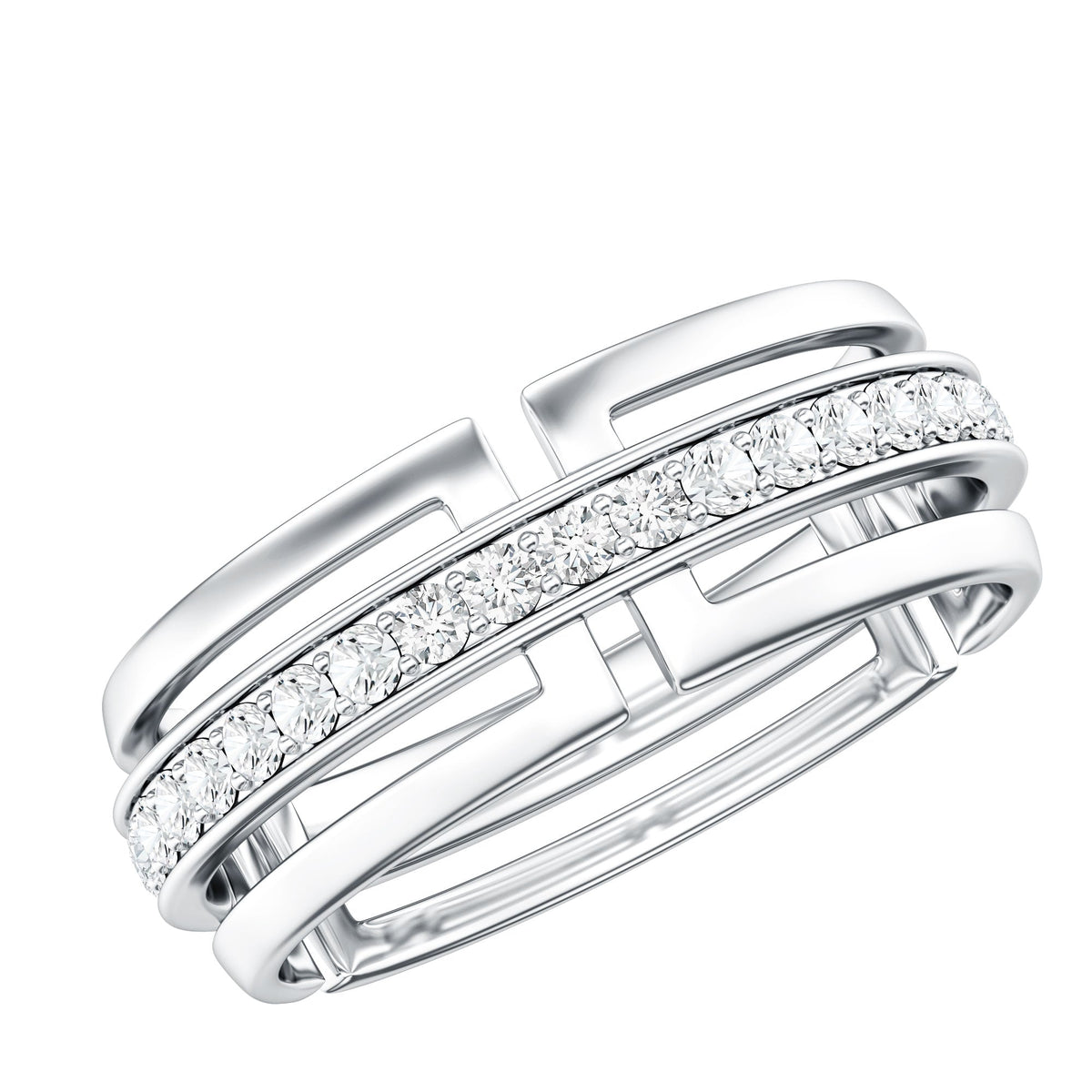 Certified Lab Created Diamond Unisex Wedding Band
