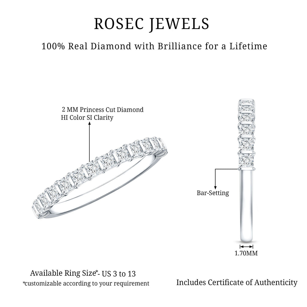 Princess Cut Diamond Anniversary Band Ring