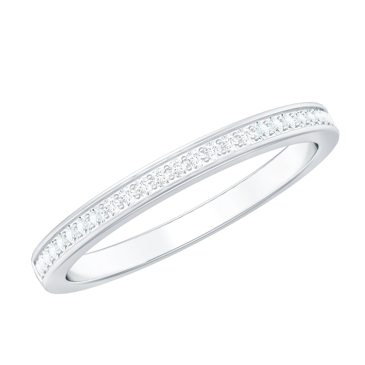 Minimal Moissanite Eternity Band Ring