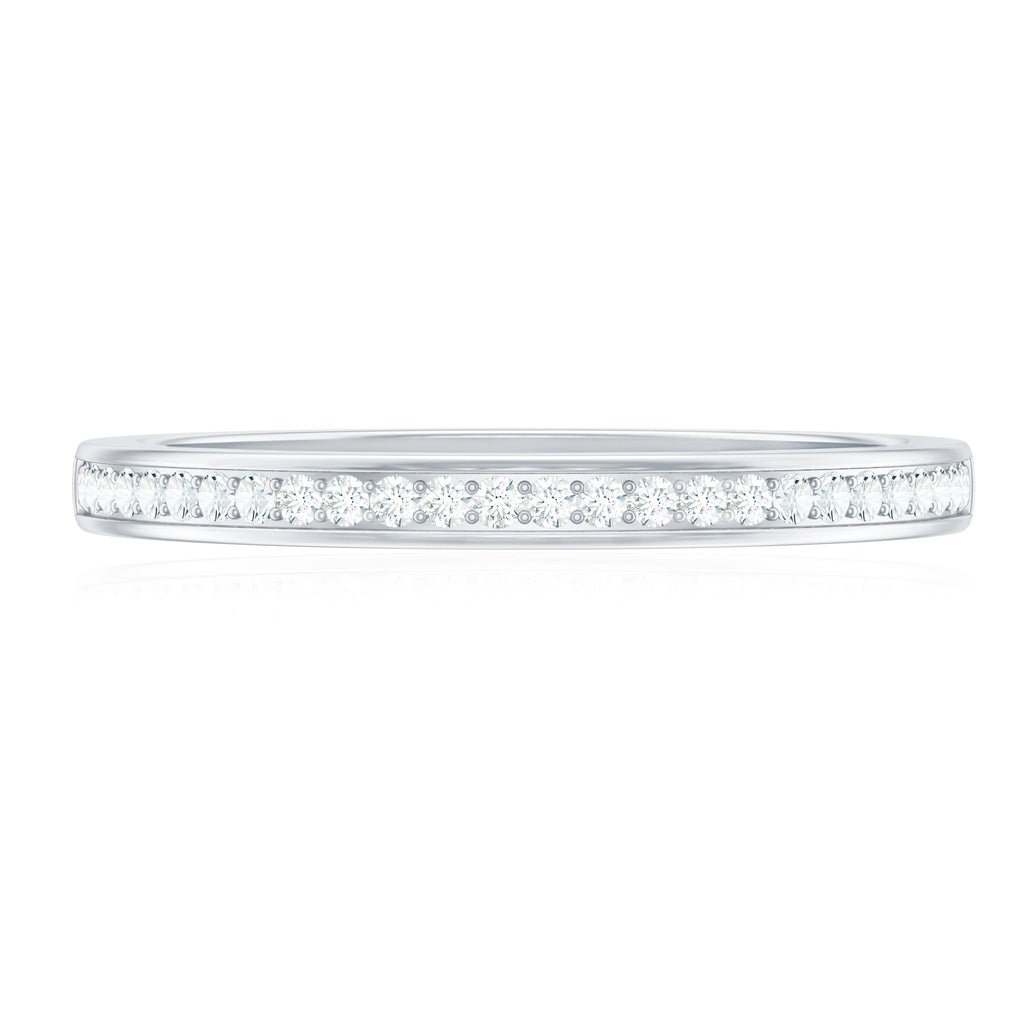 Minimal Moissanite Eternity Band Ring