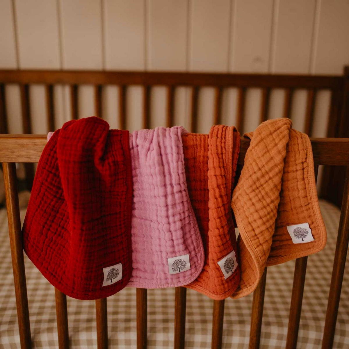 Rose Set – Muslin Burp Cloths (4 Pack)