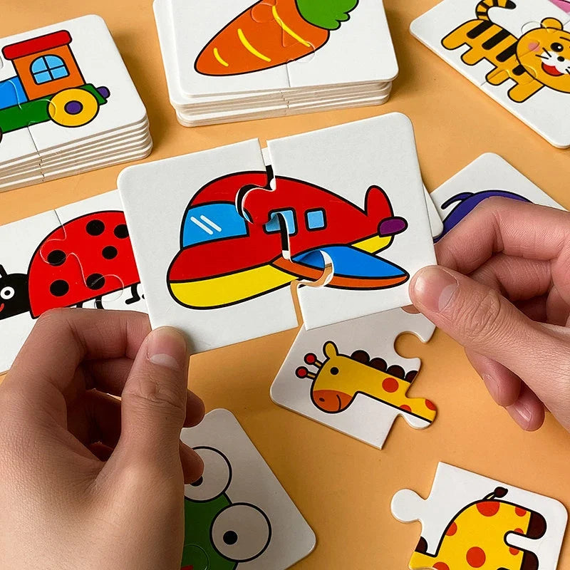 Montessori Cards Educational Toys for Children Learning Educational Puzzles Develop Cognitive Games for Babies Kids Baby