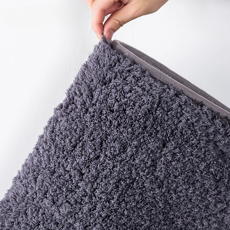 Long Hair Absorbent Bathroom Mat – Furry Non – Slip Shower, Toilet & Entrance Foot Wiping Rug