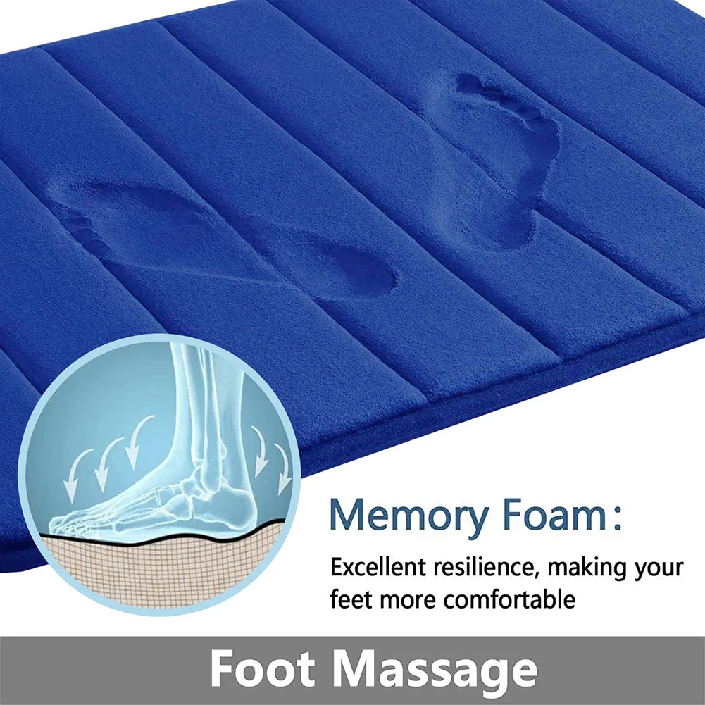 Super Absorbent Memory Foam Bath Mat – Non – Slip Bathroom Rug