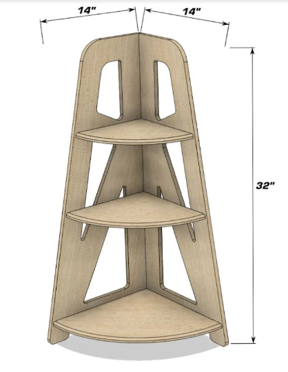 SERENA – Corner Toy Shelves – Set of 2