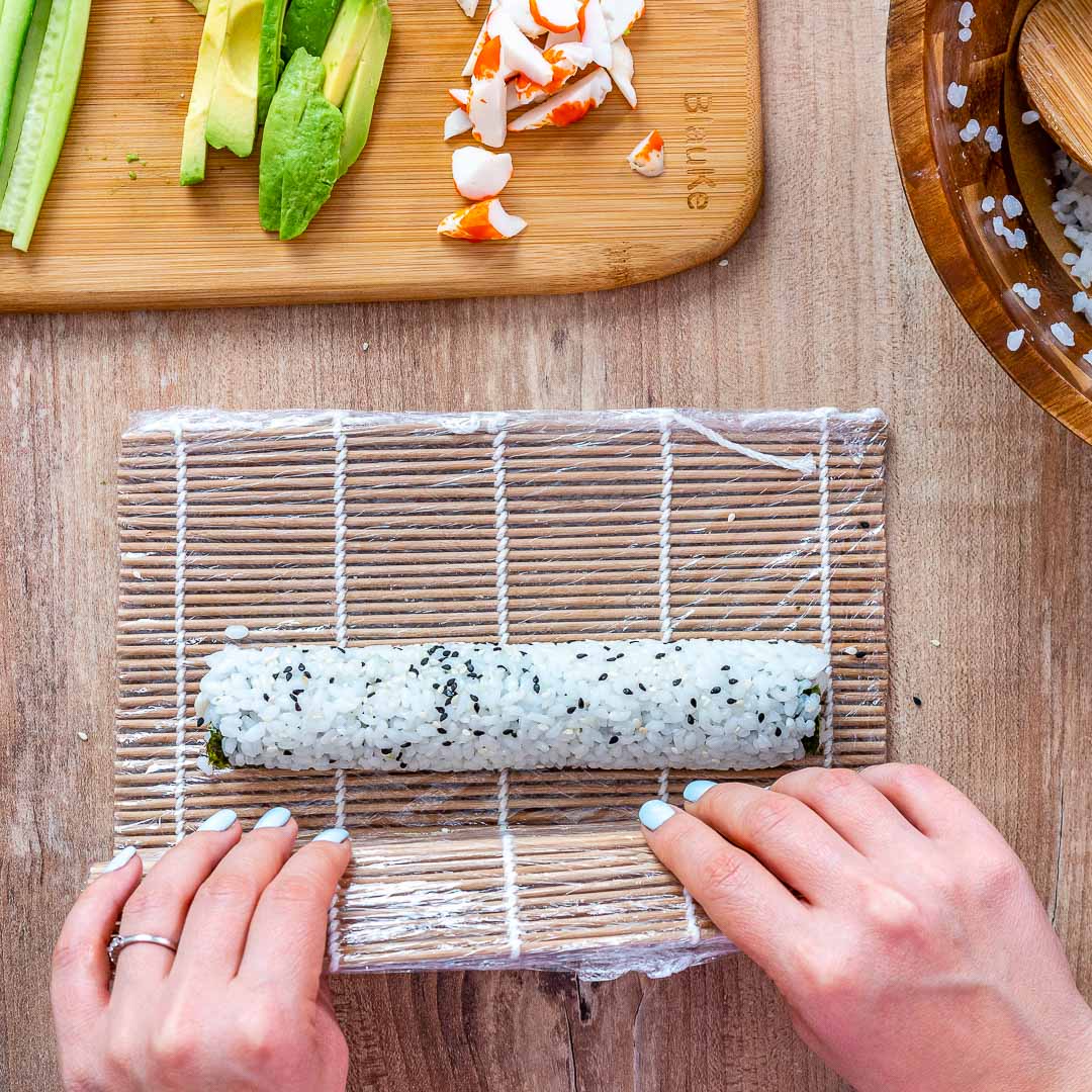 Bamboo Sushi Making Kit with 2 Sushi Rolling Mats, 5 Pairs of Reusable Bamboo Chopsticks, 1 Rice Paddle and 1 Spreader –