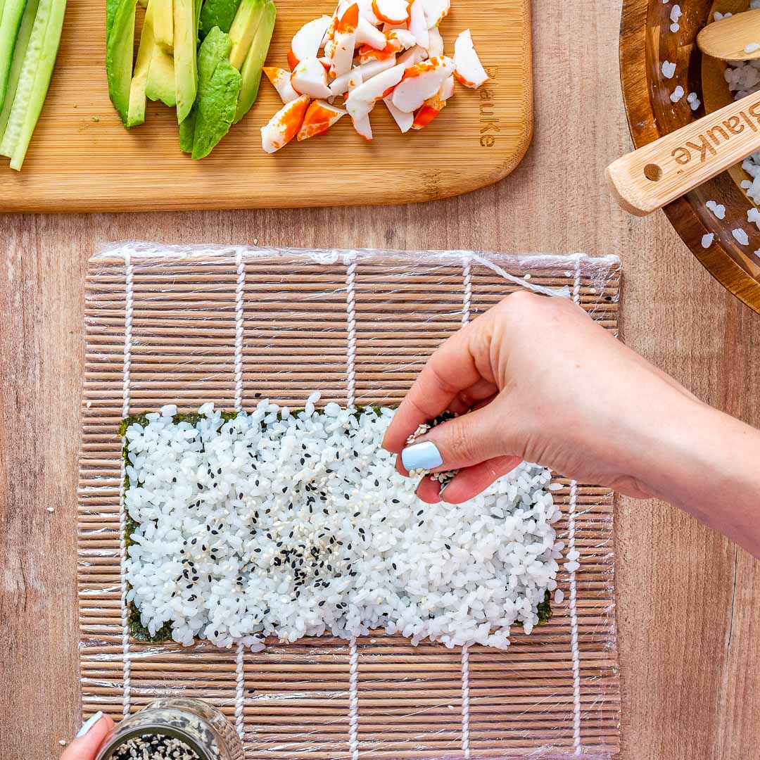 Bamboo Sushi Making Kit with 2 Sushi Rolling Mats, 5 Pairs of Reusable Bamboo Chopsticks, 1 Rice Paddle and 1 Spreader –