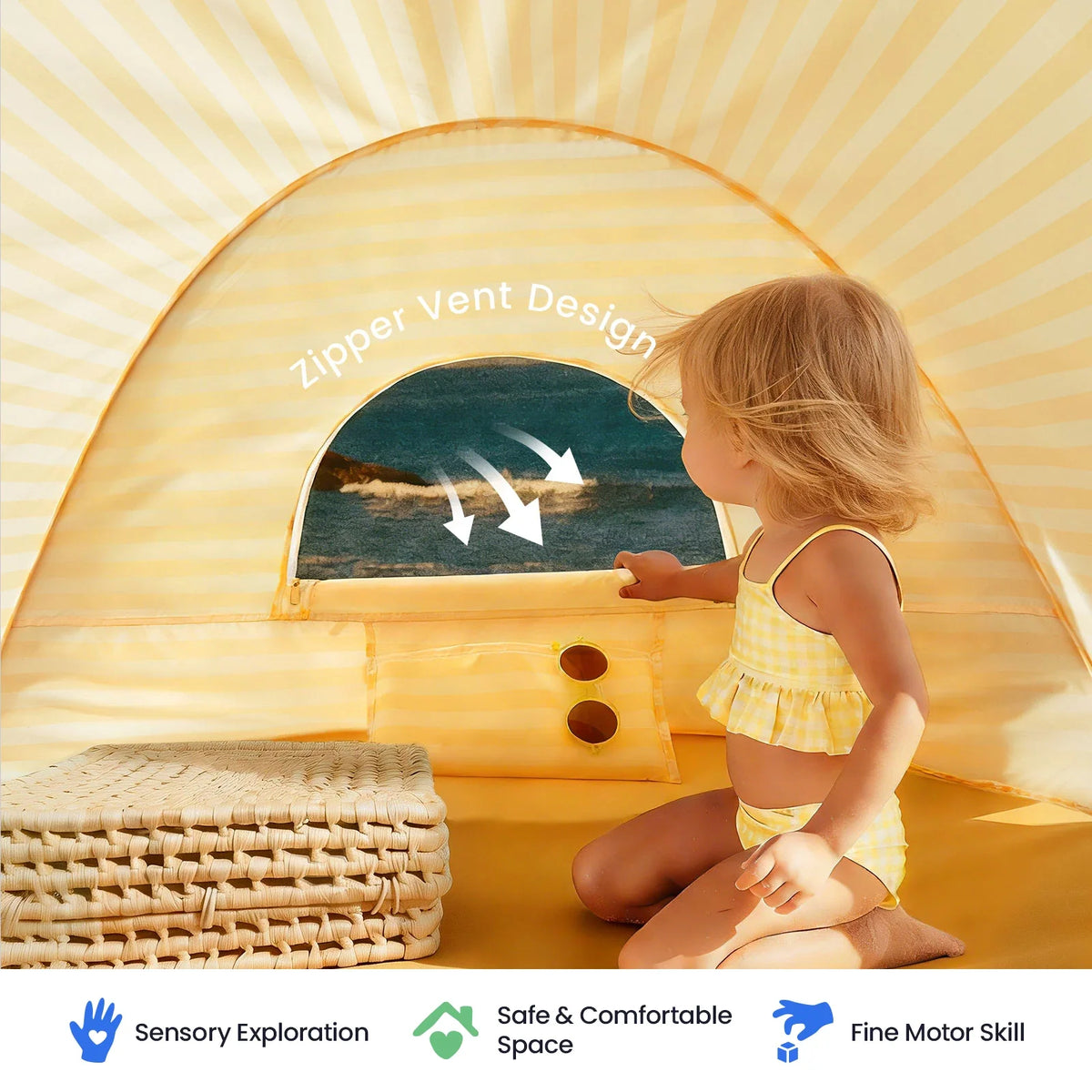 Tiny Land® One – Stop Beach Toy & Tent Set