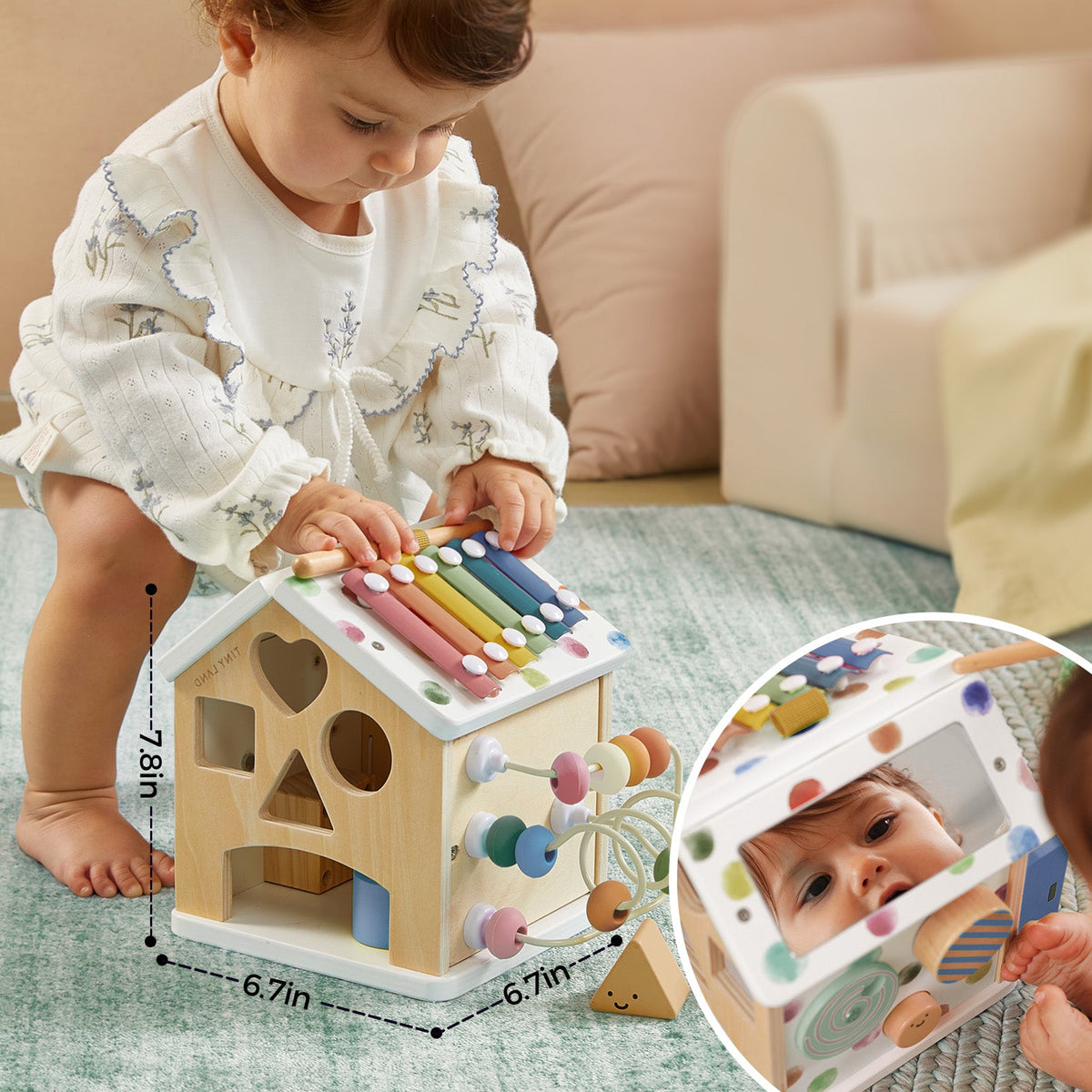 Tiny Land® Cottage Activity Cube – Morandi