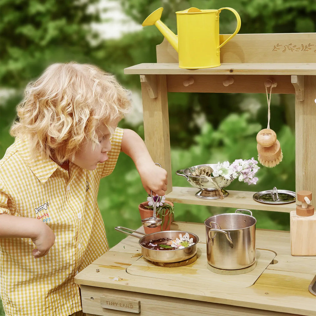 Tiny Land® Mud Kitchen – DuoPlay Outdoor Play Kitchen for Kids