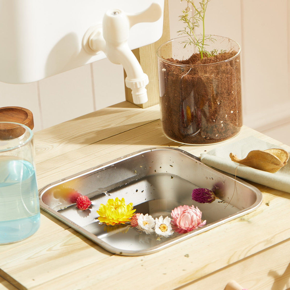 Tiny Land® Mud Kitchen – DuoPlay Outdoor Play Kitchen for Kids