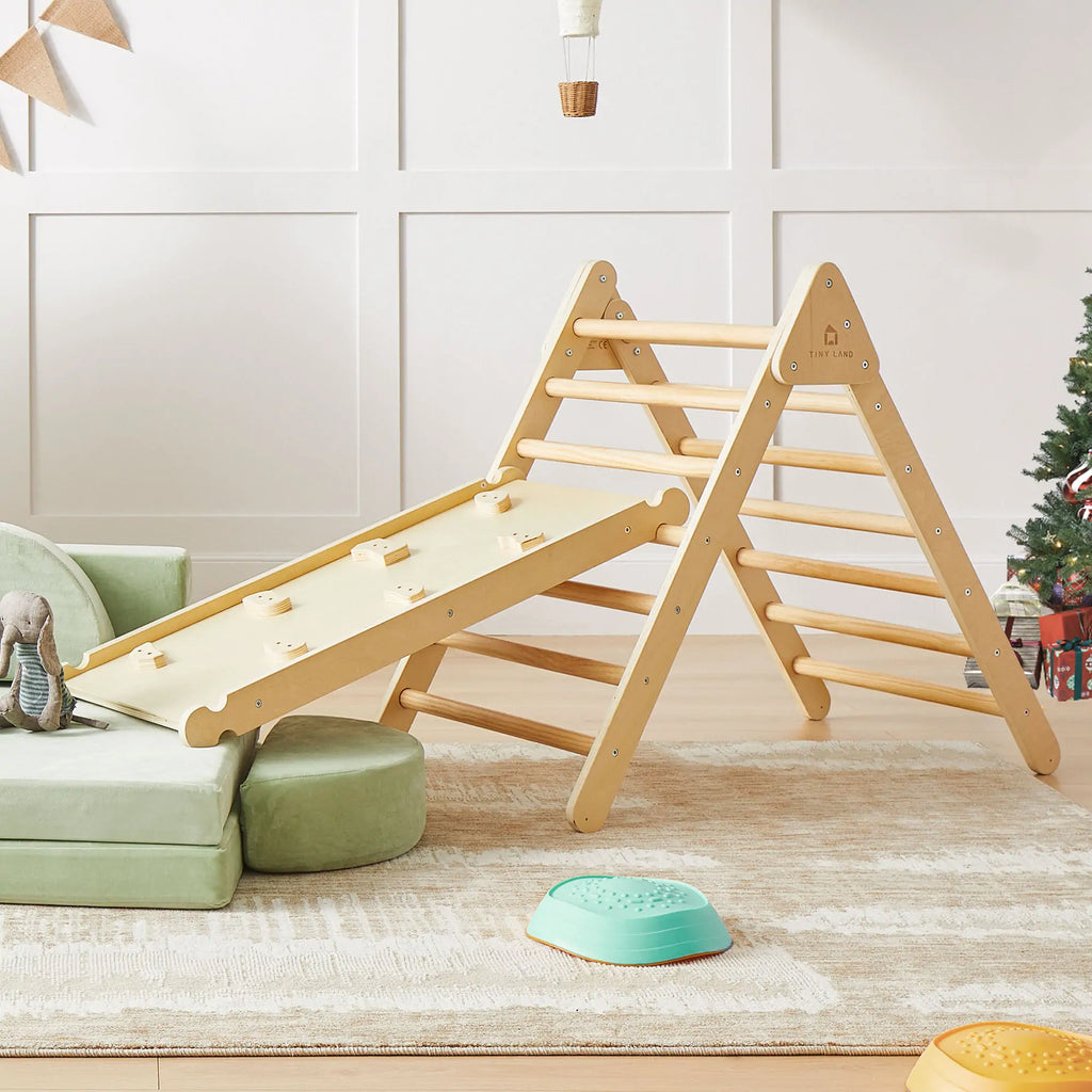 Tiny Land® Pikler Triangle 7 – in – 1 Montessori Climbing Set