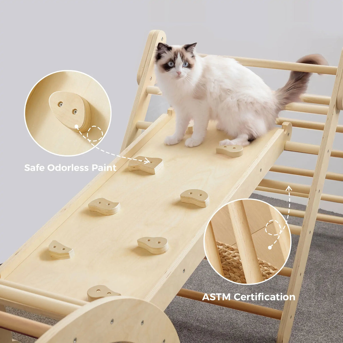 Tiny Land® 7 – in – 1 Montessori Climbing Set with Play Pad