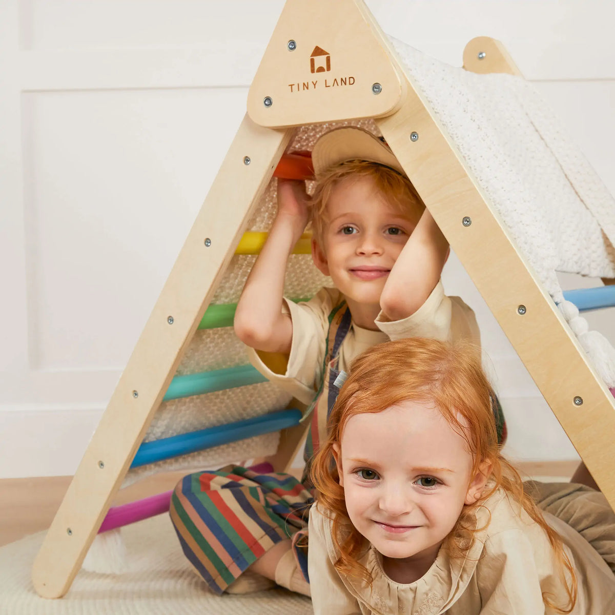 Tiny Land® 7 – in – 1 Rainbow Climbing Set with Play Pad