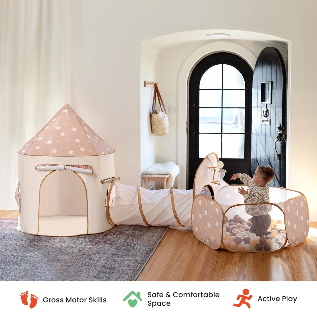 Tiny Land® Compact Adventure 3 – in – 1 Play Tunnel With no Balls