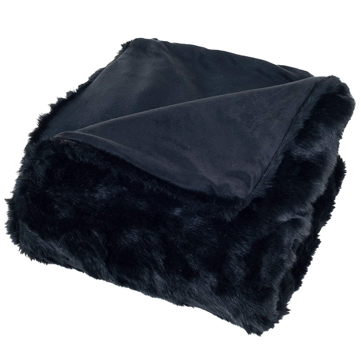 Bedford Home 61A – 26669 Luxury Long Haired Faux Fur Throw Blanket,