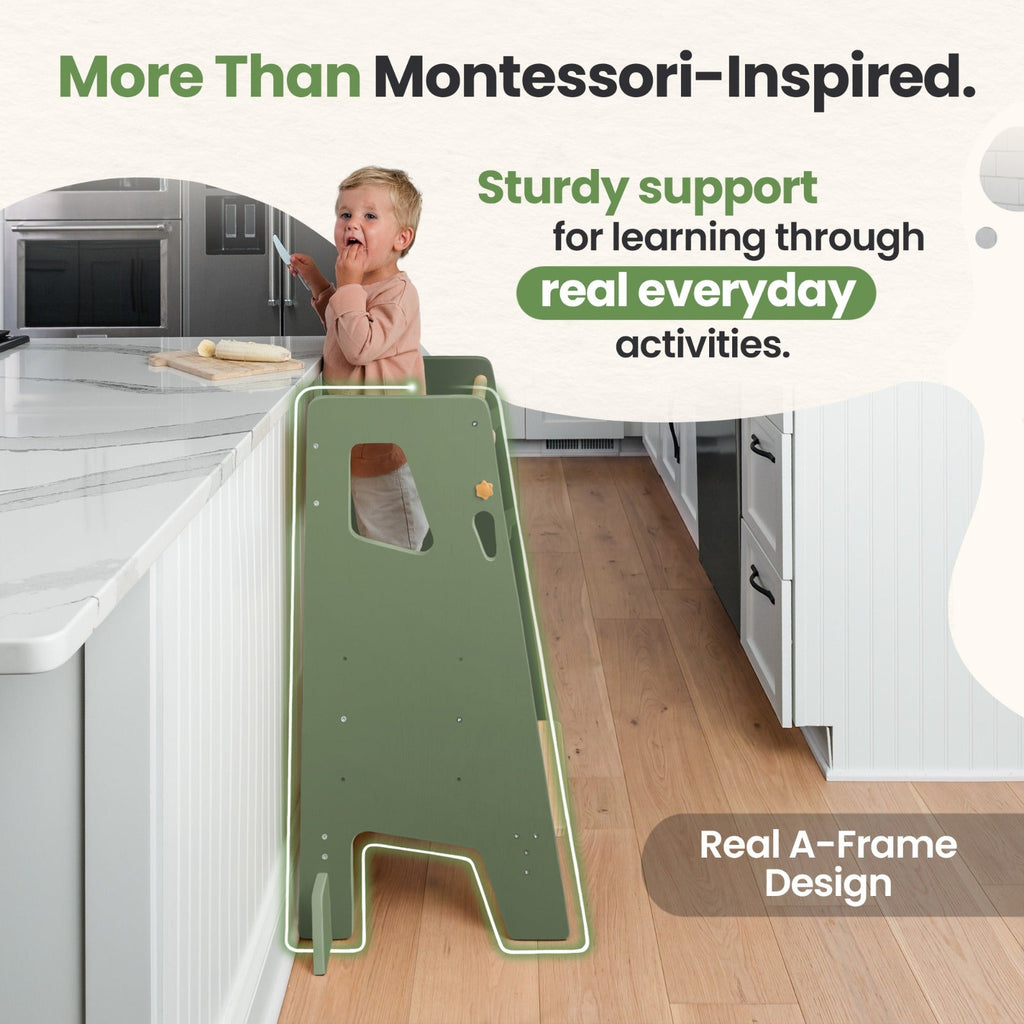 Montessori Toddler Tower – Adjustable Kitchen Stool Helper