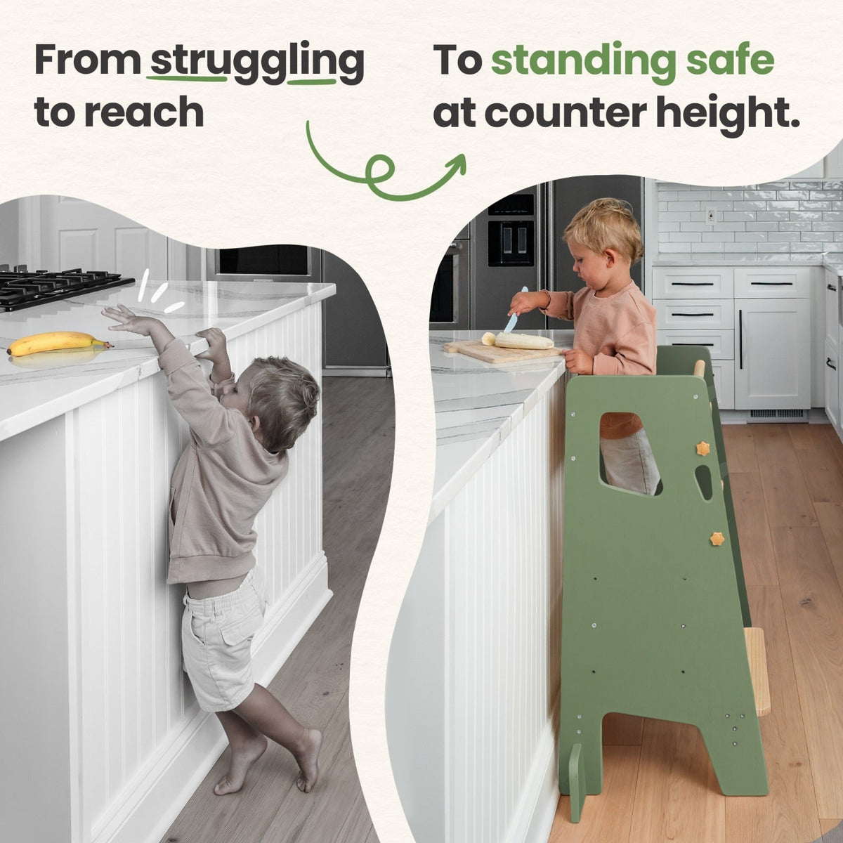 Montessori Toddler Tower – Adjustable Kitchen Stool Helper