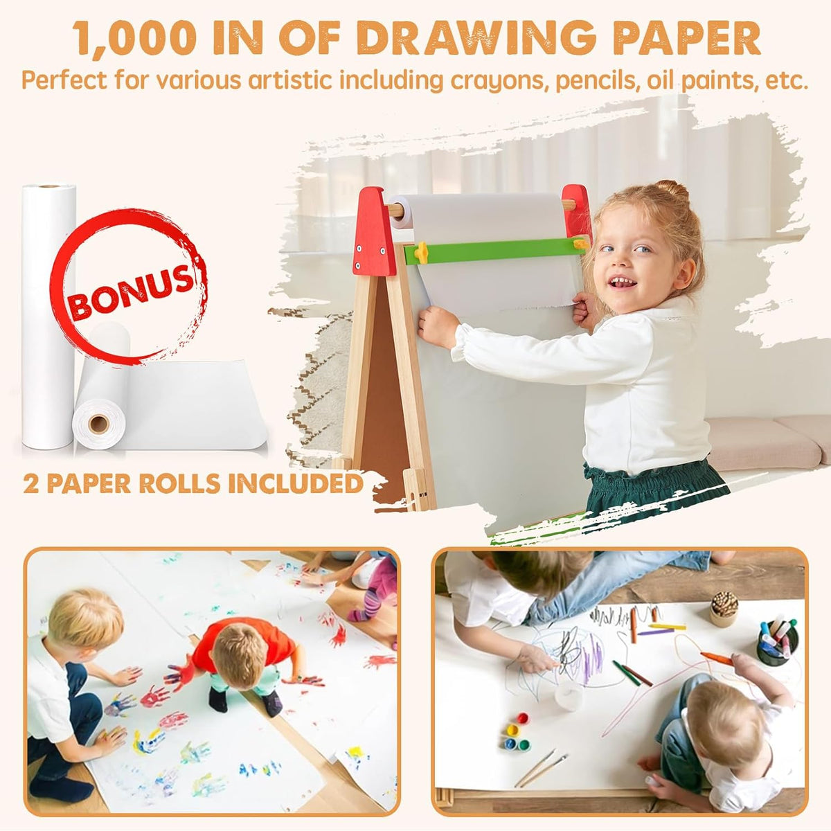 Tiny Land® 3 – in – 1 Art Easel for Kids