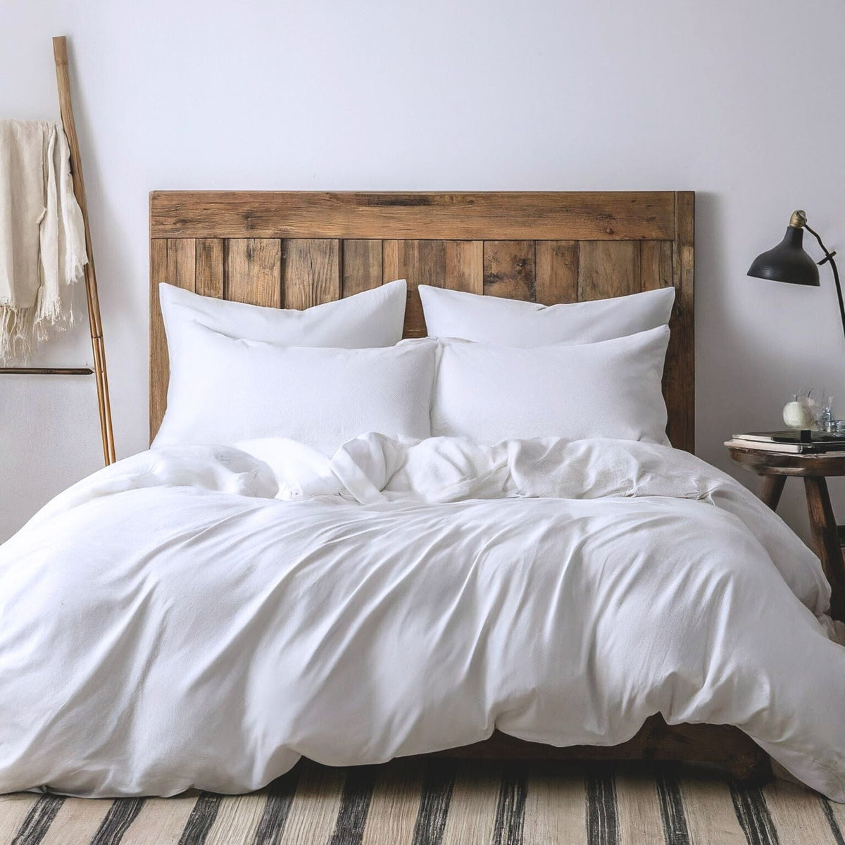 Tache Easy Care Cloud White Duvet Cover Bedding Set (505 – CW – DS)