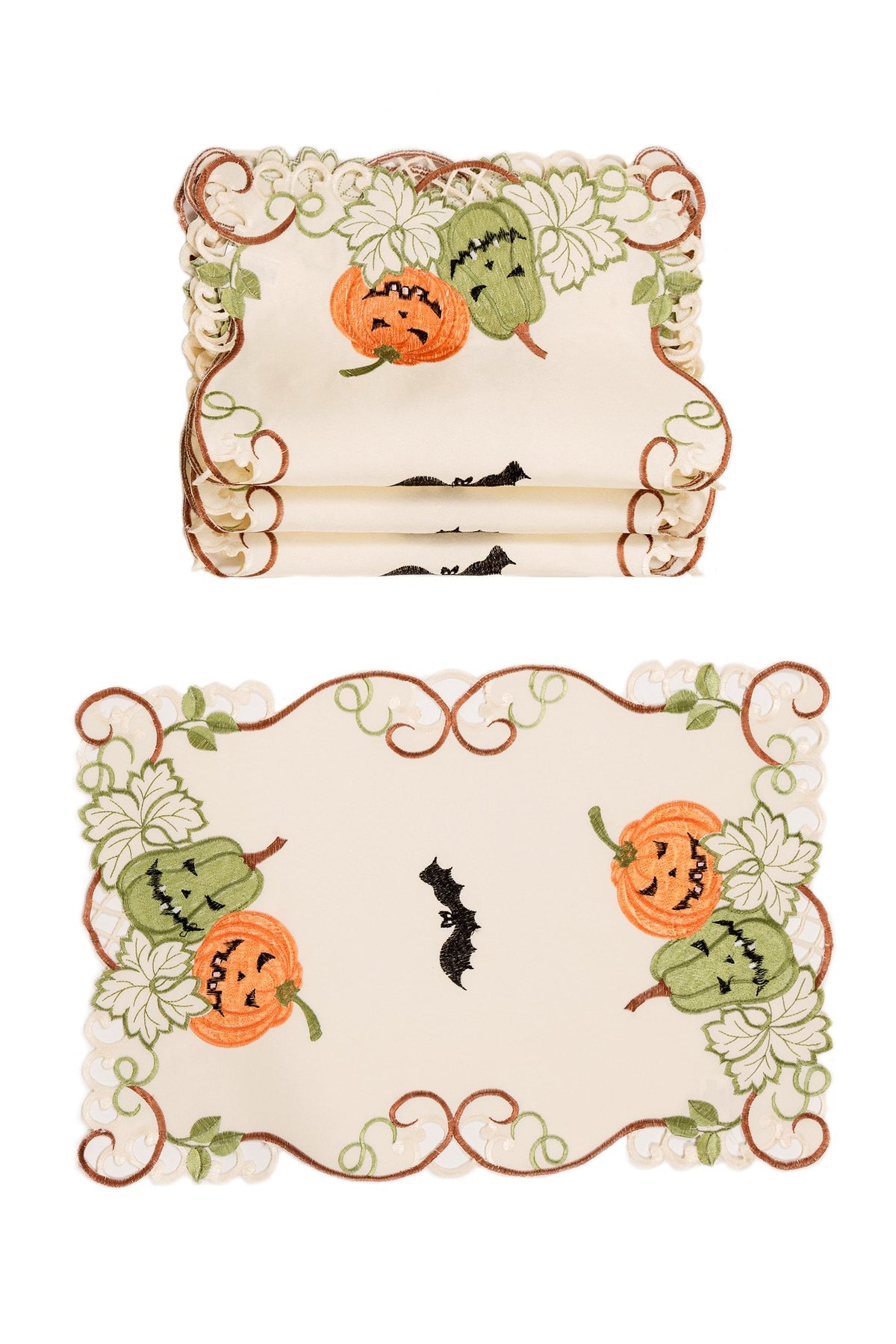 Harvest Pumpkin Halloween Placemats | Set of 4