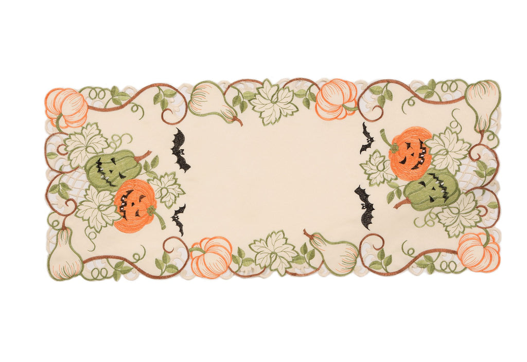 Harvest Pumpkin Halloween Table Runner