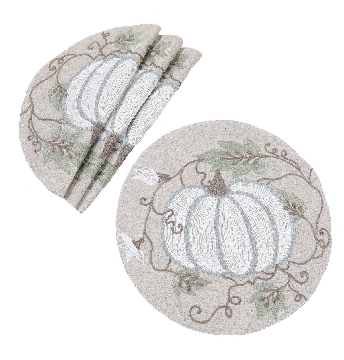 Harvest Pumpkins And Vines Placemats | Set of 4
