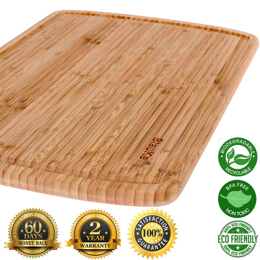 Extra Large Wood Cutting Board 18x12 inch – Butcher Block with Juice Groove, Serving Tray – Wooden Chopping Board for Ki