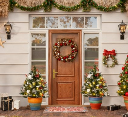 Artificial Christmas Tree – Festive Outdoor Christmas Porch Decor Set