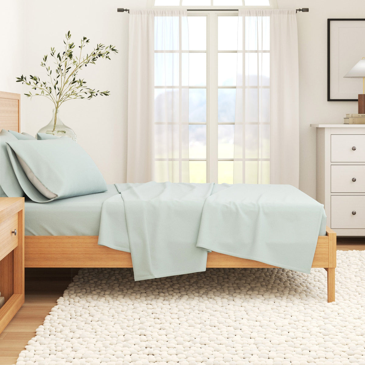 Cotton Solid Flannel Sheet – Nordic Collection