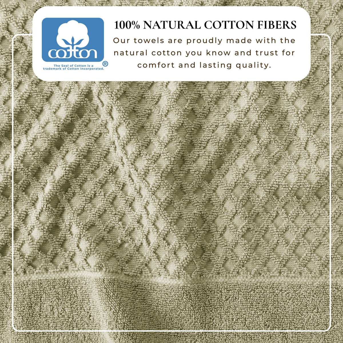 Cotton Diamond Waffle Weave Bath Towel Set – Grayson Collection
