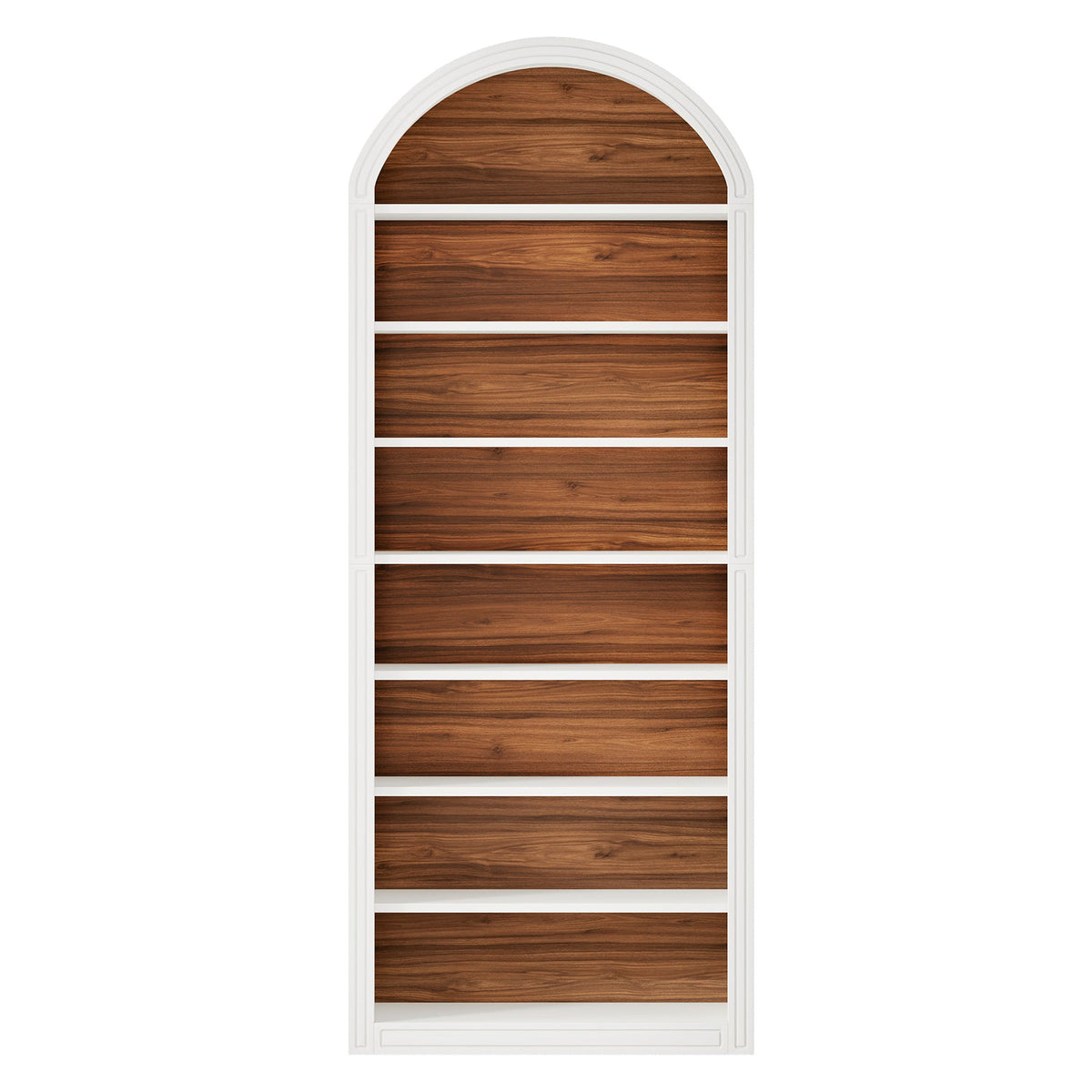 79.53" Tall 8 – Tier Black Arched Open Bookshelf