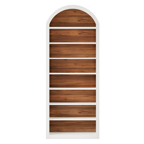 79.53" Tall 8 – Tier Black Arched Open Bookshelf