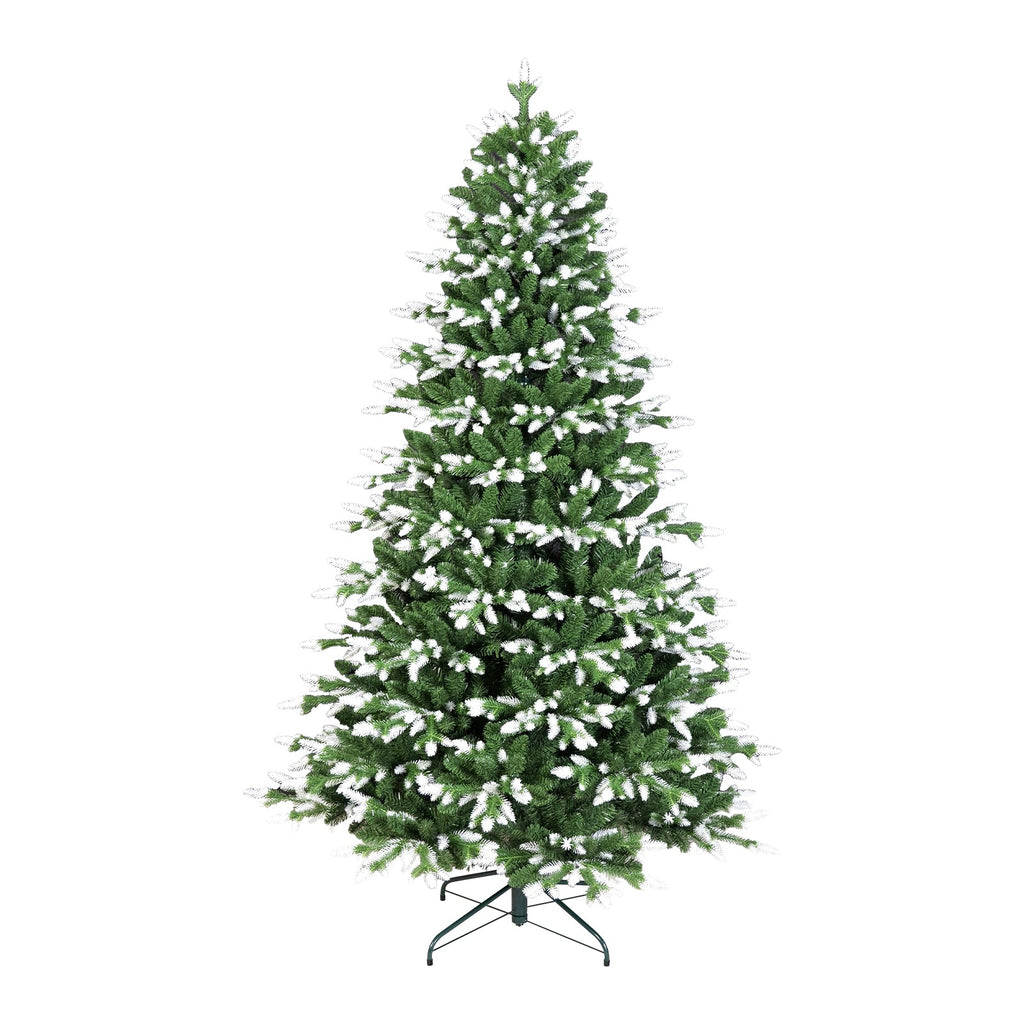 6FT Artificial Christmas Tree, White – Tipped PE & PVC Mixed Auto Tree