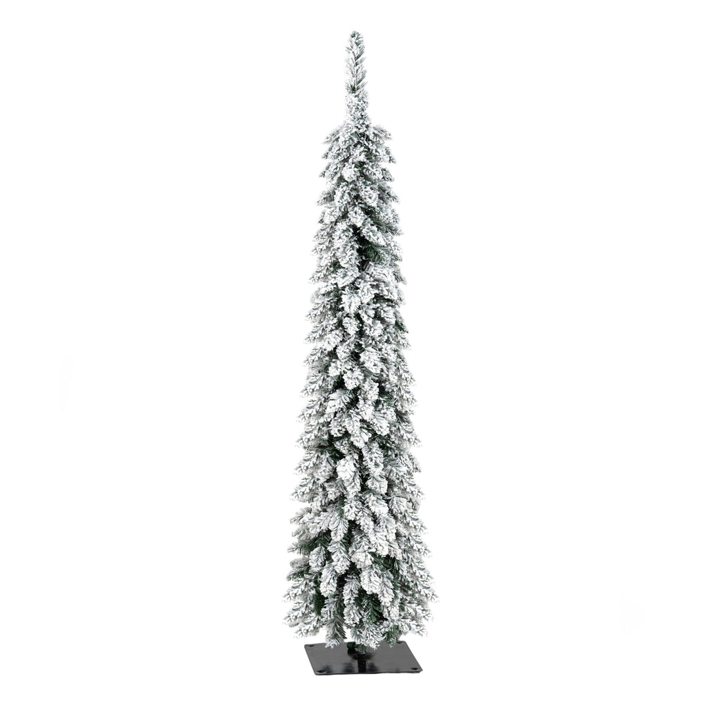 4 Pack Pre – Flocked Christmas Trees