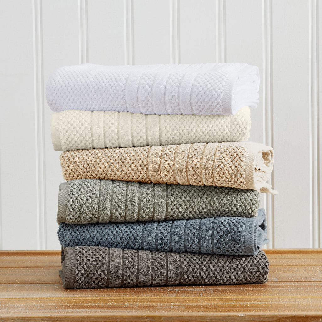 100% Cotton Checkered Jacquard Bath Towel Set – Giuliana Collection