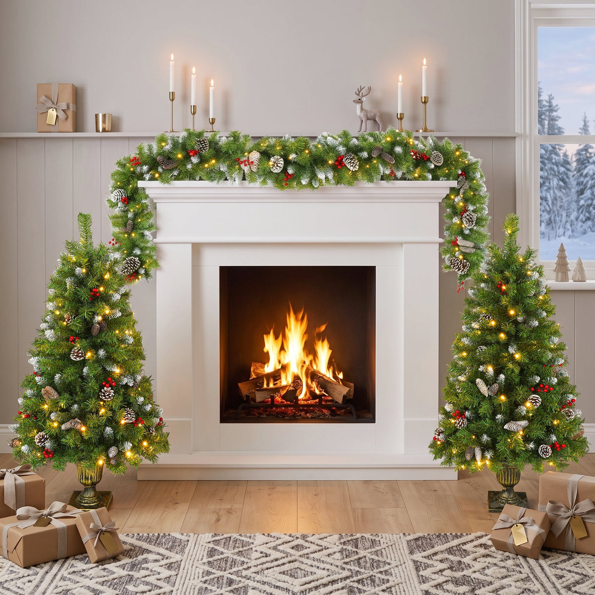 Pre – Lit Christmas Tree Artificial Christmas 3 – Piece Set