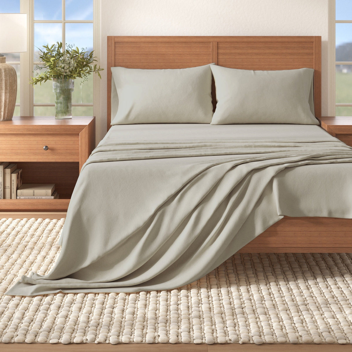 Cotton Solid Flannel Sheet – Nordic Collection