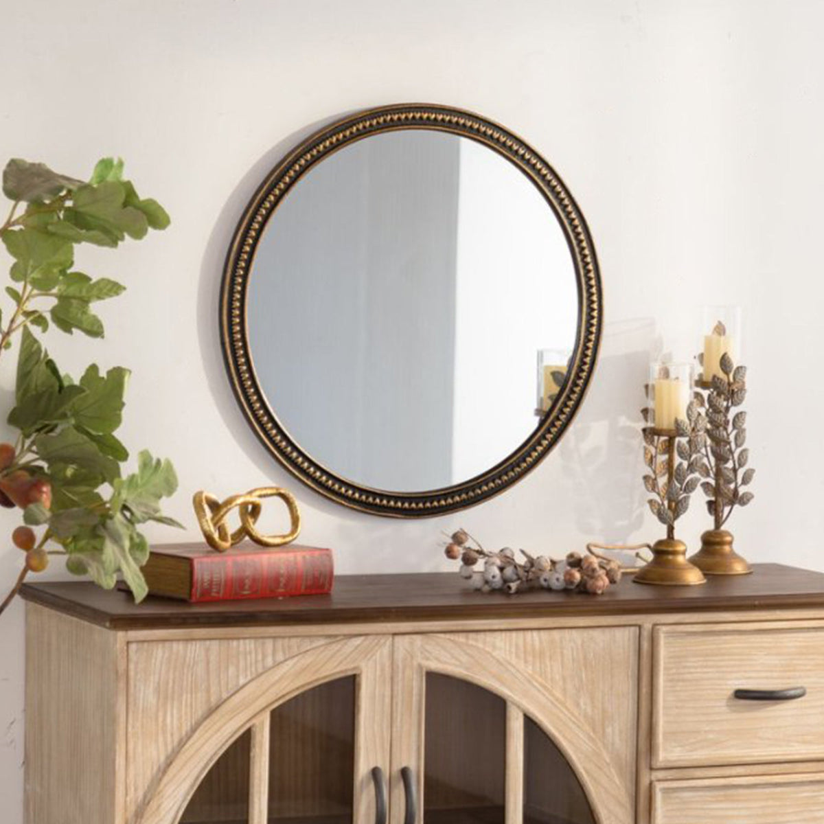 Vintage Round Decorative Wall Mirror